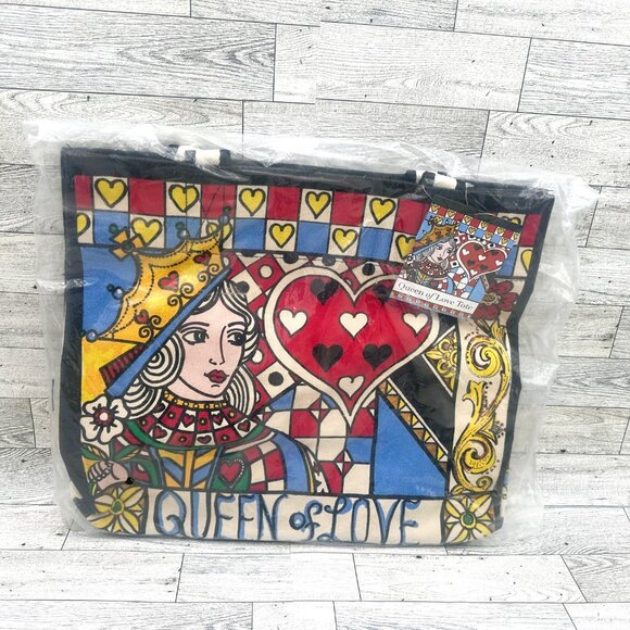 NWT Brighton Queen Of Love ❤️ Large‎ Canvas Promo Tote Bag - Picture 1 of 8
